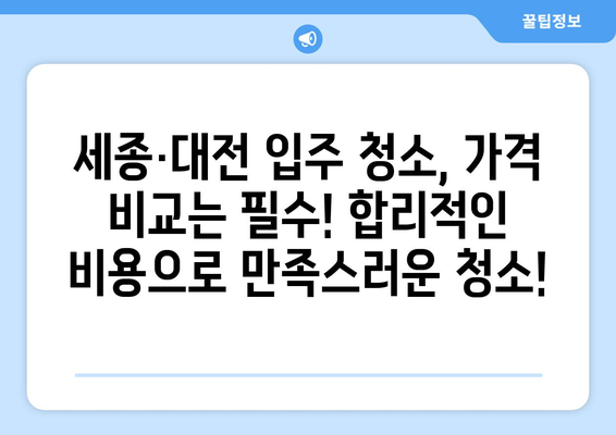 세종·대전 입주 청소 추천 업체 & 비용 정보 | 입주청소, 꼼꼼한 업체, 가격 비교