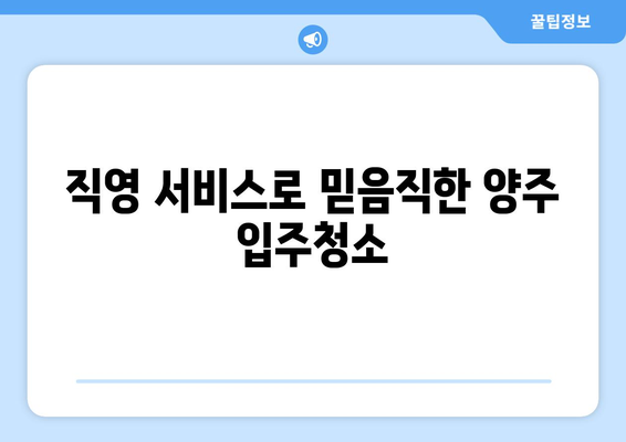 양주 입주청소, 직영업체가 깐깐하게 깨끗한 공간을 만들어 드립니다! | 입주청소, 꼼꼼한 청소, 직영 서비스, 양주