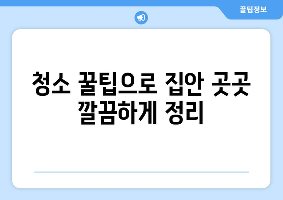 입주청소 후 깨끗한 집, 이렇게 유지하세요! | 청결 유지 꿀팁, 효과적인 관리법, 집안 청소 노하우