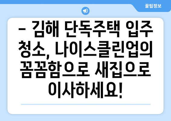 김해 단독주택 입주 청소, 나이스클린업이 책임집니다! | 입주청소, 새집증후군, 꼼꼼한 청소, 전문업체, 김해