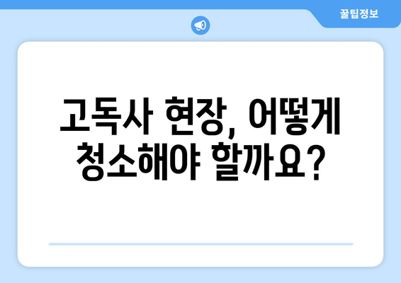 고독사 특수청소, 비용 & 수거 절차 완벽 가이드 | 고독사, 특수청소, 비용, 절차, 가이드