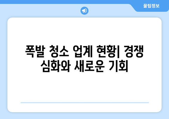 폭발 청소 업계 동향| 안전과 효율성 개선 위한 핵심 전략 | 안전 관리, 기술 발전, 업계 현황, 전문가 분석