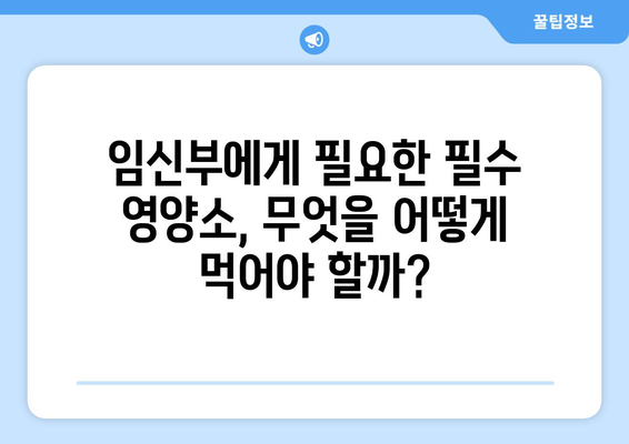 임신부 가정부를 위한 건강하고 맛있는 식단 계획 | 임신, 영양, 가정부, 건강 식단, 레시피