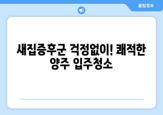 양주 입주청소, 직영업체가 깐깐하게 깨끗한 공간을 만들어 드립니다! | 입주청소, 꼼꼼한 청소, 직영 서비스, 양주